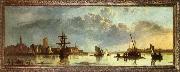 CUYP, Aelbert View on the Maas at Dordrecht oil painting on canvas